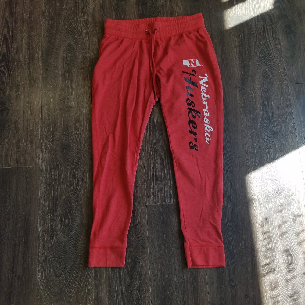 Liv Casual Nebraska Huskers Logo Sweatpant Jogger Red Medium